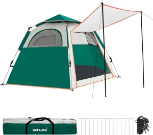 SAN Like Camping Tent 2/3/4 Person Instant Easy Pop Up Tents for Camping Lightweight Backpacking Tent Automatic Waterproof Family Easy Set Up Tent,Portable Dome Tent for Camping Hiking Traveling
