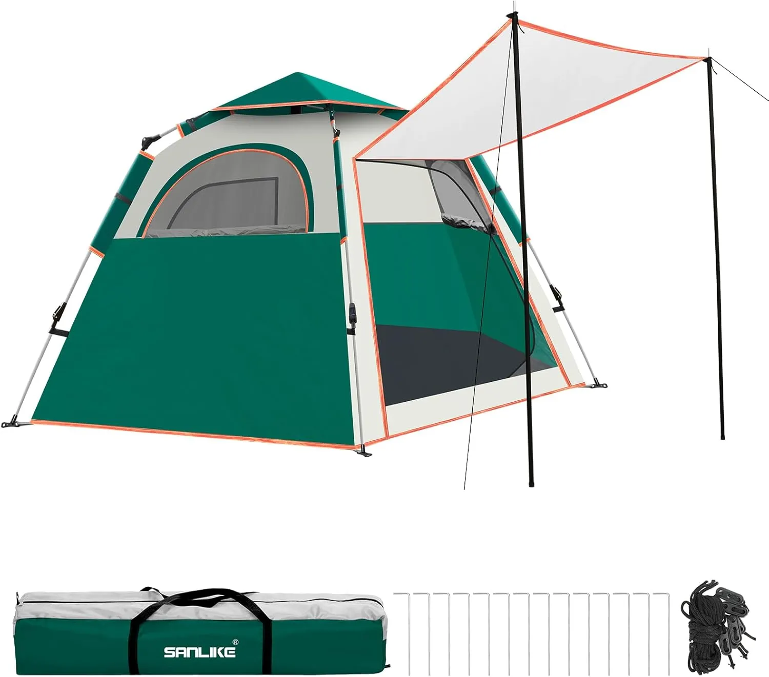 SAN Like Camping Tent 2/3/4 Person Instant Easy Pop Up Tents for Camping Lightweight Backpacking Tent Automatic Waterproof Family Easy Set Up Tent,Portable Dome Tent for Camping Hiking Traveling
