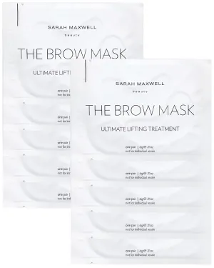 Sarah Maxwell Beauty Brow Mask: Ultimate Nourishing & Hydrating Treatment – Natural Brow Revitalizer for Full & Vibrant Appearance - 10 Pack