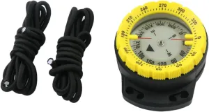 Scuba Diving Compass Luminous Tool Professional Wrist Camping Compass for Camping Kayaking Survival Emergency, Yellow