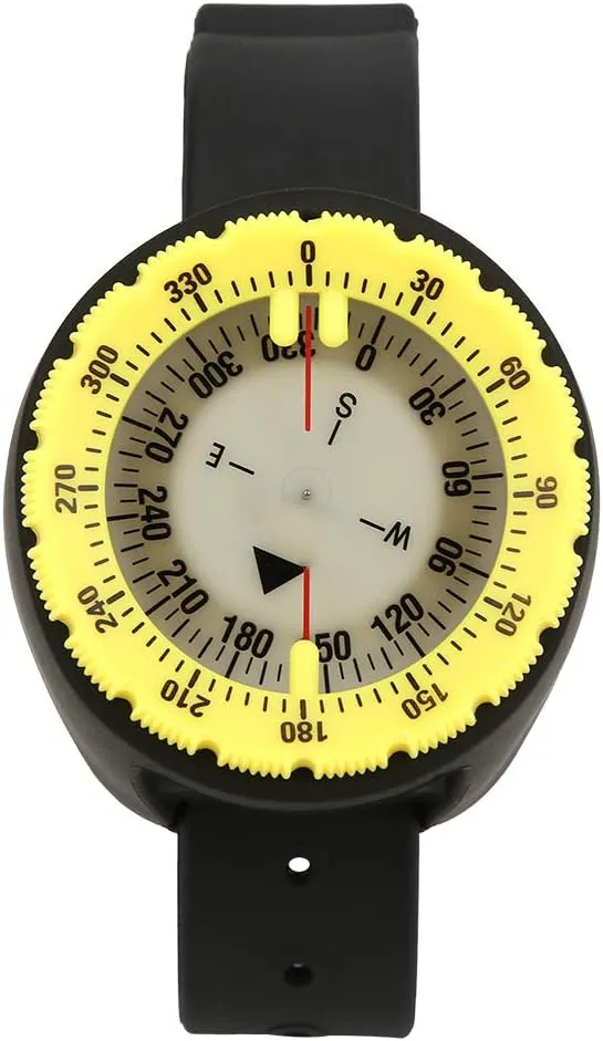 Scuba Diving Computer Watch, Sport Watches, 50M Waterproof with Compass Altimeter Barometer Time Professional Watches for Swimmers Divers Sailing Surf Hiking (Yellow)