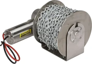 Seachoice Deluxe Stainless Steel Drum Winch Kit, for Boats Up to 26 Ft.