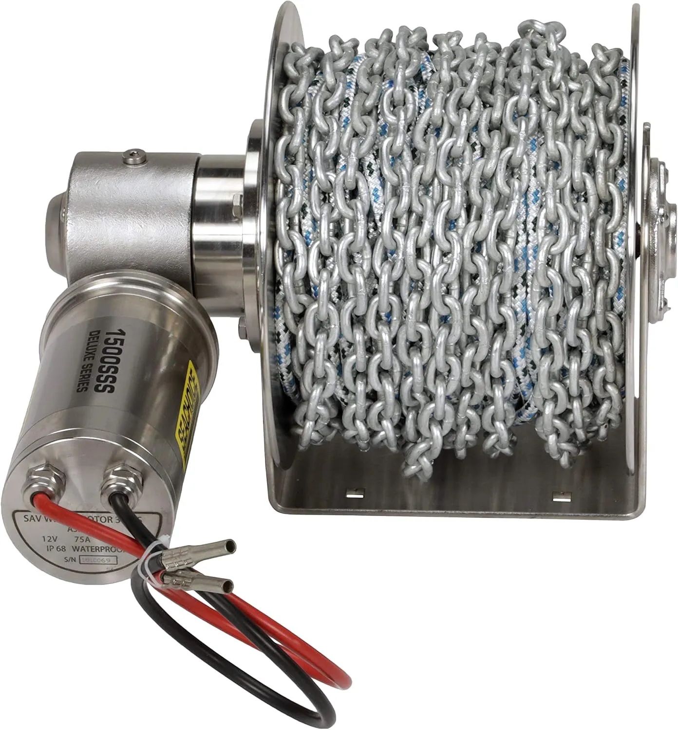 Seachoice Deluxe Stainless Steel Drum Winch Kit, for Boats Up to 26 Ft.