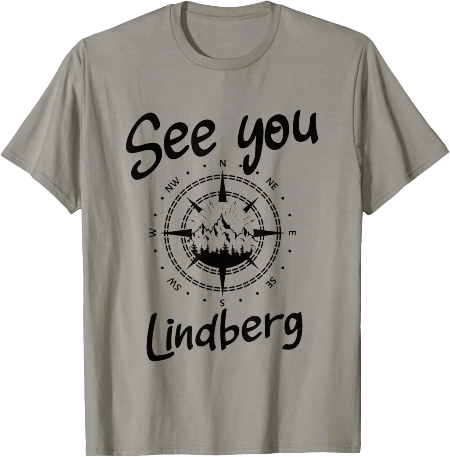 See You Hiking Lindberg Germany Vacation Ski Compass T-Shirt