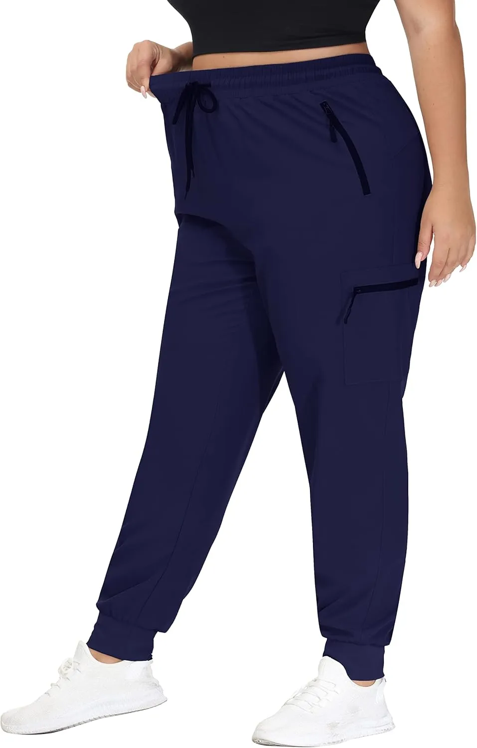 SEKINO Women's Plus Size Hiking Cargo Pants Lightweight Quick Dry Joggers Athletic Workout Outdoor Zipper Pockets Pants