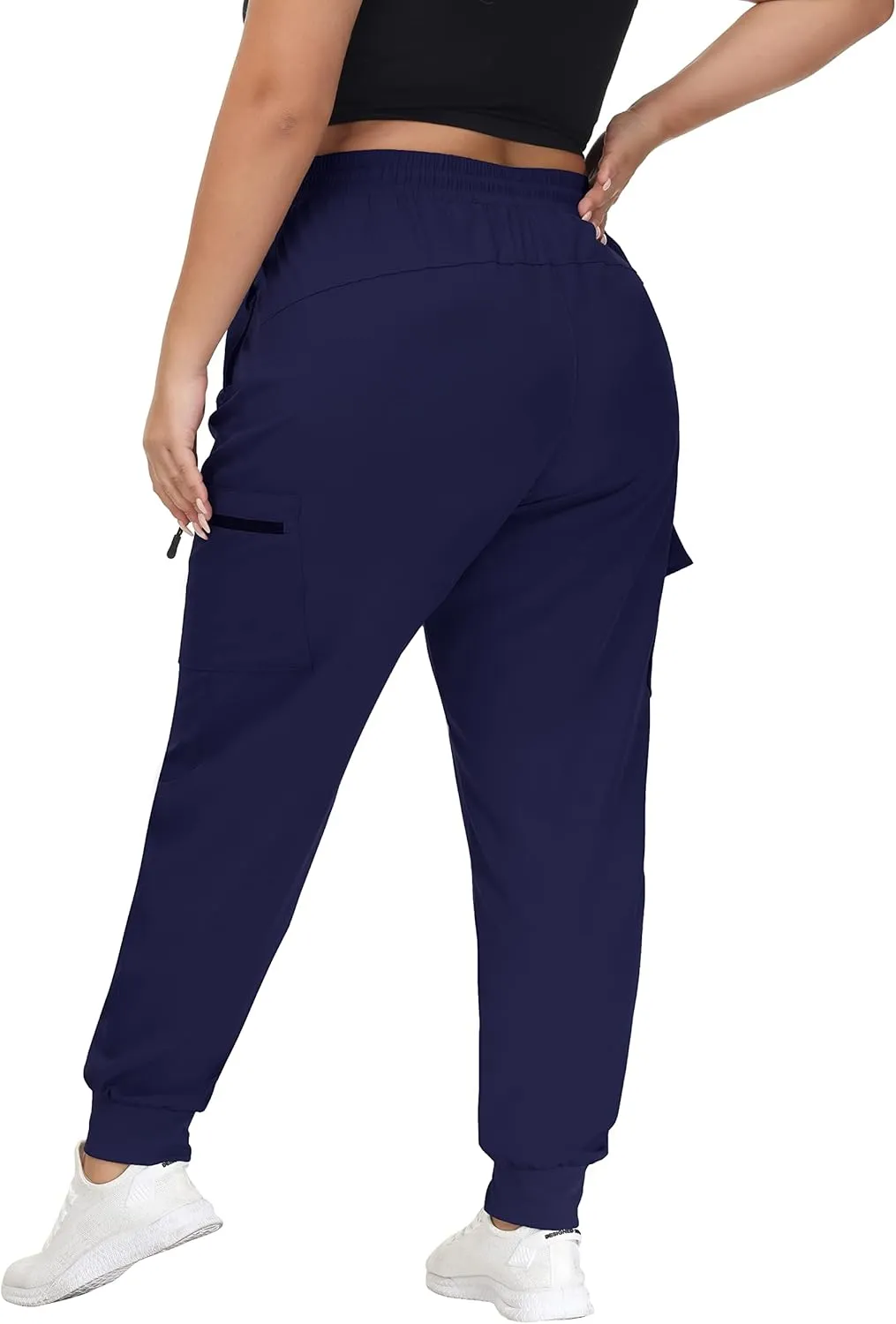 SEKINO Women's Plus Size Hiking Cargo Pants Lightweight Quick Dry Joggers Athletic Workout Outdoor Zipper Pockets Pants