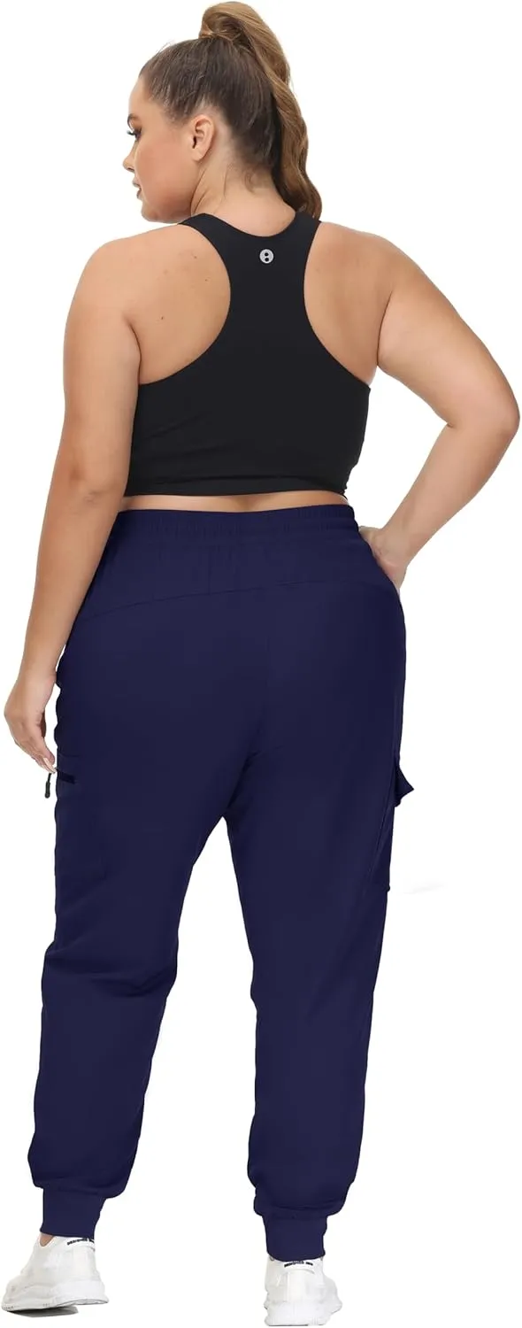 SEKINO Women's Plus Size Hiking Cargo Pants Lightweight Quick Dry Joggers Athletic Workout Outdoor Zipper Pockets Pants