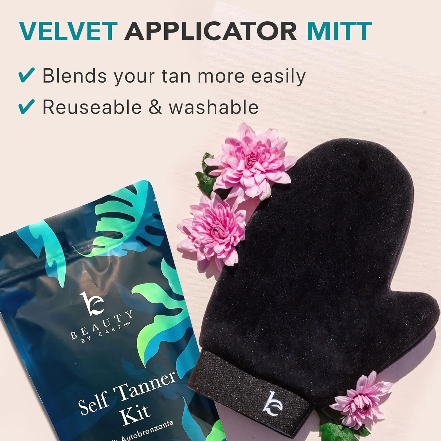 Self Tanner Tanning Mousse Kit - USA Made with Natural & Organic Ingredients, Self Tanner Mousse and Mitt, Tan Kit, Fake Tan Tanning Foam, Medium to Dark, Sunless Tanners Best Sellers