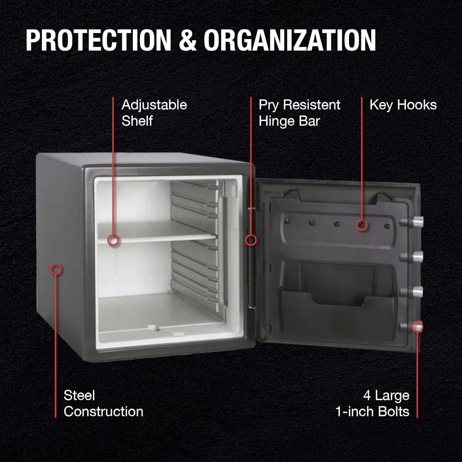 SentrySafe SFW123DSB Fireproof Safe and Waterproof Safe with Dial Combination 1.23 Cubic Feet Gray