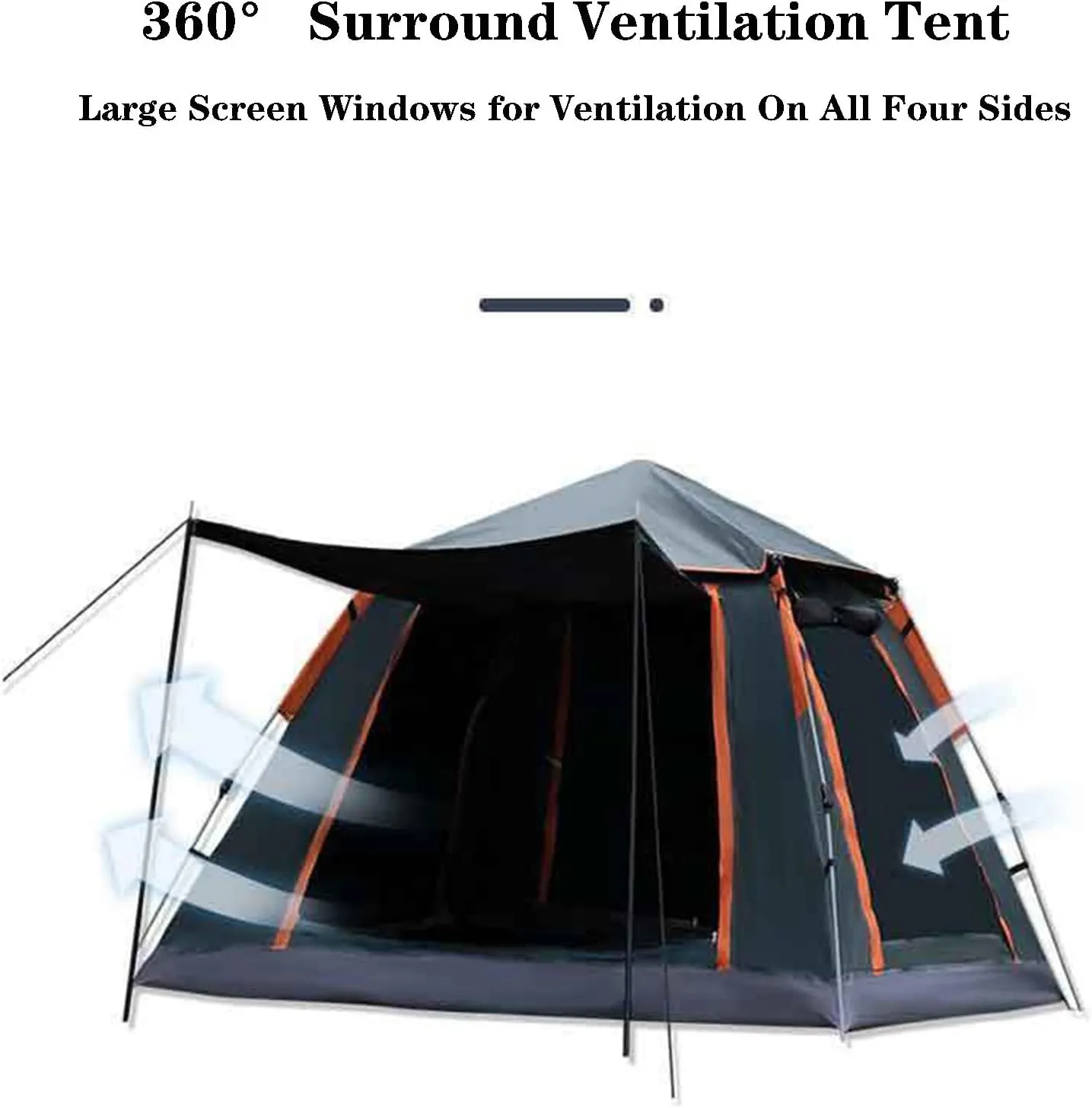 SFKLYU 3/4 Person Camping Tent Large Family Cabin Tents Double Layer Portable Pop Up Tent for Outdoor Camping Hiking Backpacking