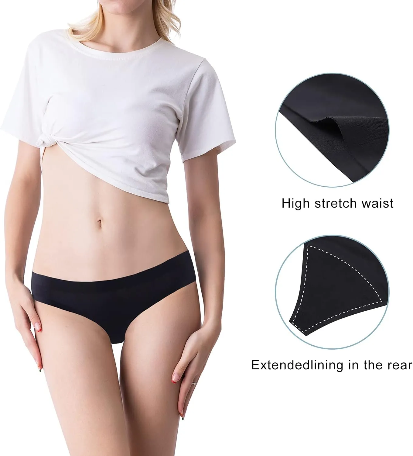 SHARICCA Women Postpartum Period Thongs 4 Layers Leakproof Underwear Panties for teen ladies Multipack