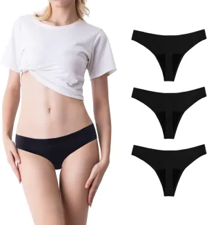 SHARICCA Women Postpartum Period Thongs 4 Layers Leakproof Underwear Panties for teen ladies Multipack