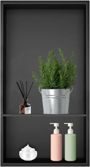 Shower Niche, Stainless Steel Elegant Bathroom Niche, No Tile Needed Recessed Shower Shelf Organizer for Storage