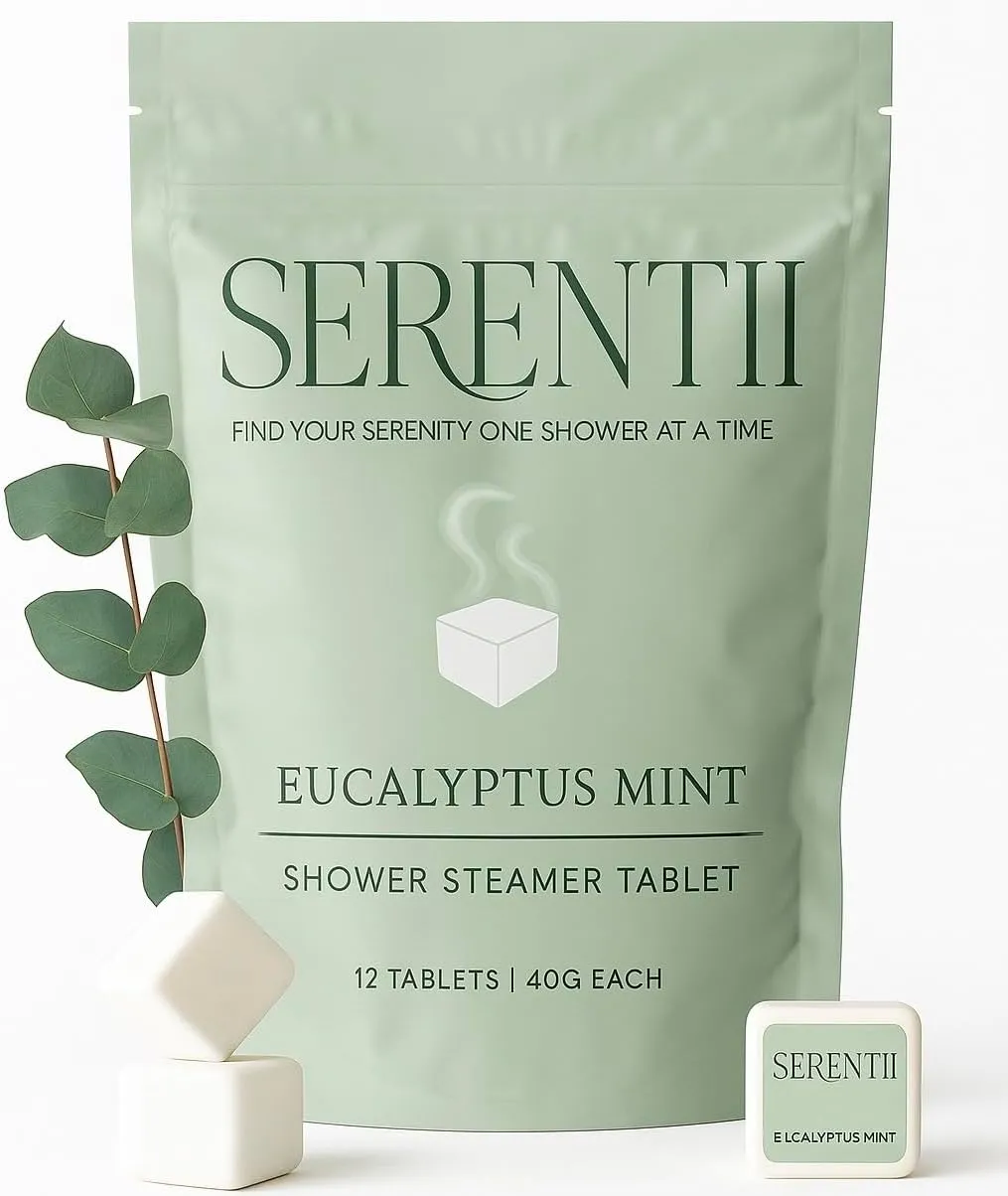 Shower Steamers Aromatherapy 12 Tablets – Eucalyptus Mint, Relaxation & Stress Relief, Self Care Gift, Spa Essentials, Birthday Gifts for Women & Men, Travel Must-Have