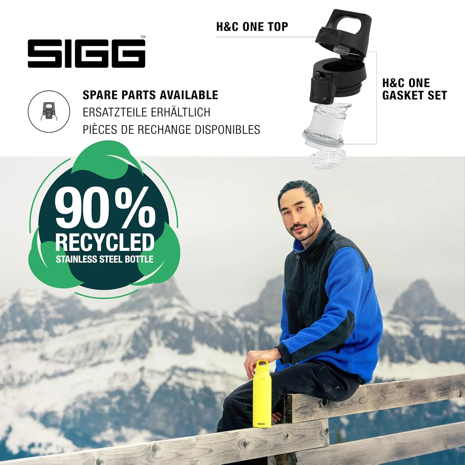 SIGG - Insulated Flask - Thermo Hot & Cold ONE Light - Fruit Filter- BPA-Free - Stainless Steel - 19 Oz