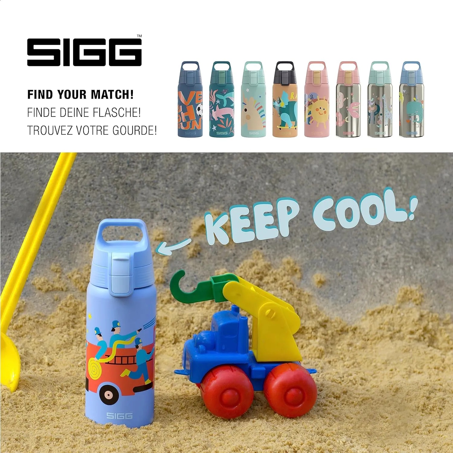 SIGG - Insulated Kids Bottle - Shield One Therm - For Carbonated Beverages - Dishwasher Safe - Stainless Steel - 17 Oz