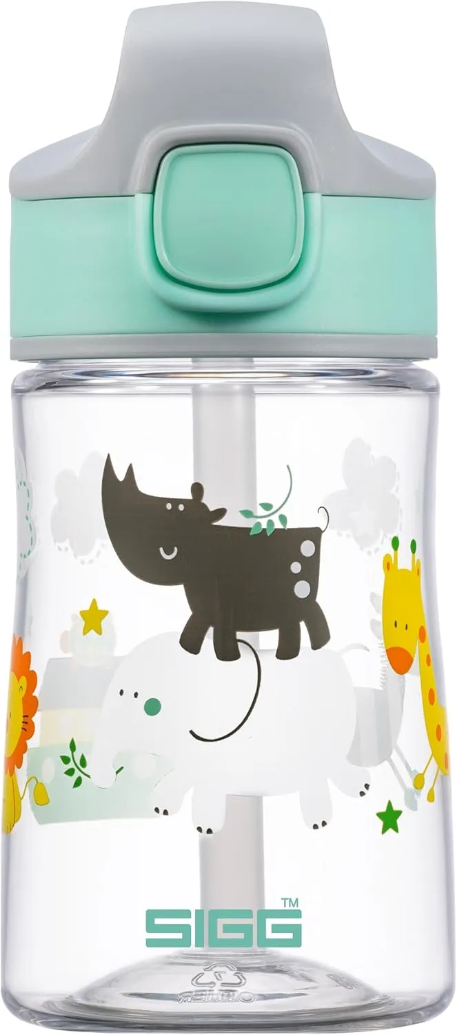 SIGG - Kids Miracle Water Bottle - Furry Friends - Lightweight Tritan with Leak-Proof Lid - One Hand Children's Drink Bottle - 12 Oz