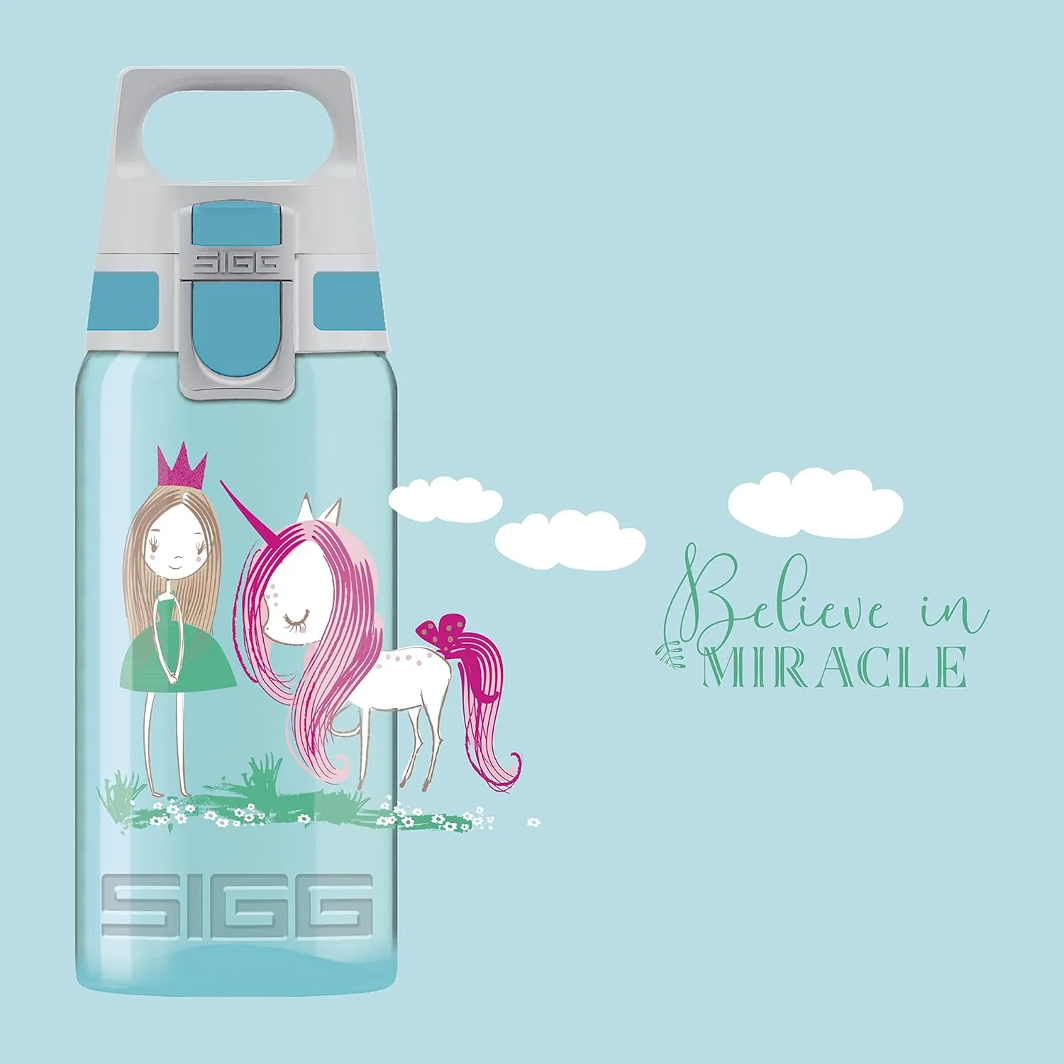 SIGG - Kids Water Bottle for School, Sports - VIVA ONE - Made in Germany - Dishwasher Safe - Carbonated Drinks - 17 Oz