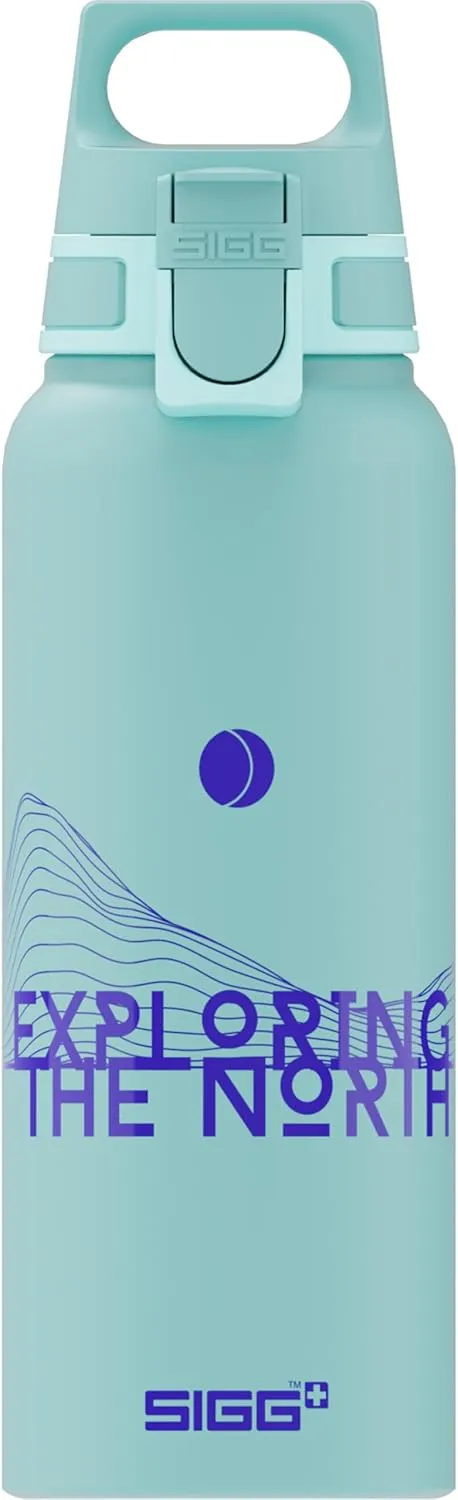 SIGG - Metal Water Bottle - WMB Pathfinder - Made in Switzerland - Carbonated Drinks - Wide Mouth - Lightweight - 34 Oz