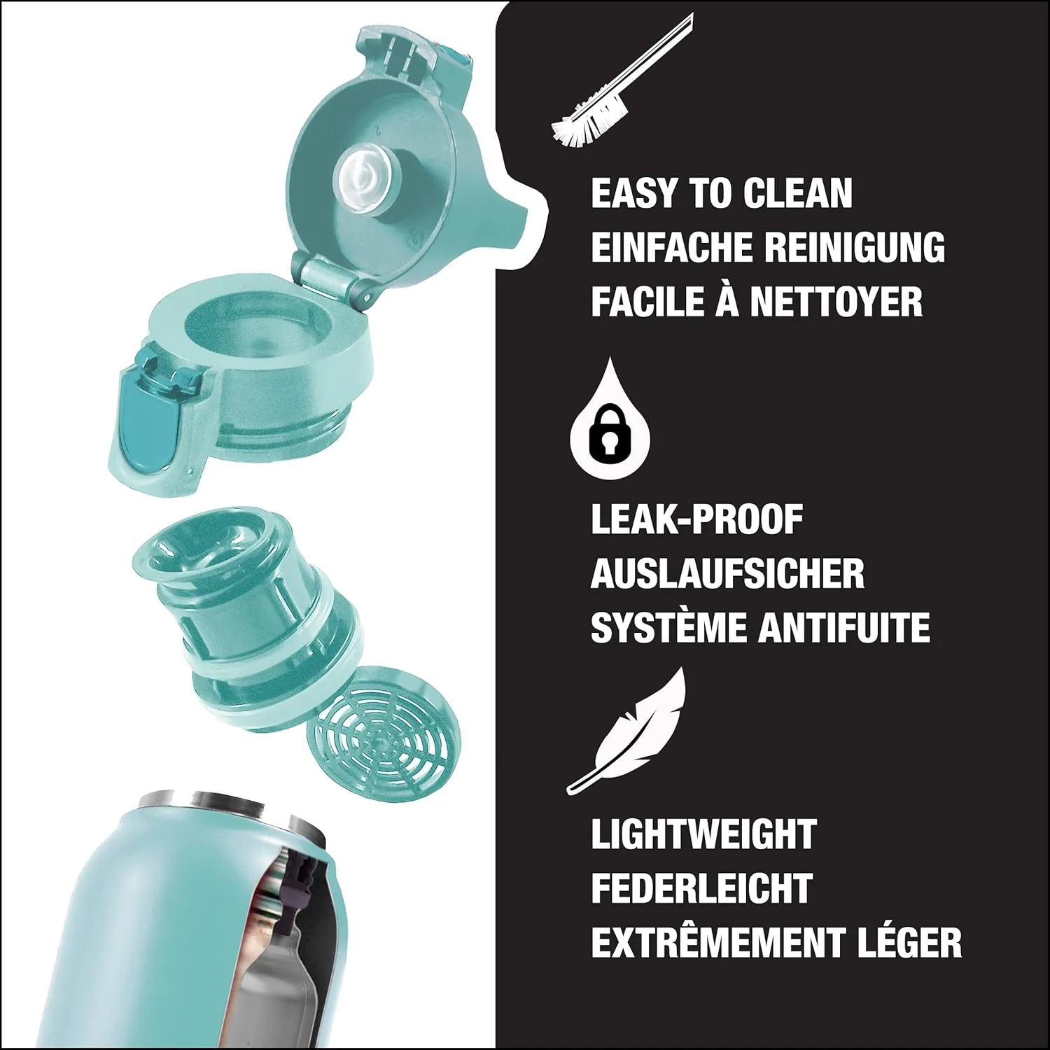 SIGG - Thermo Flask Hot & Cold ONE - Insulated Water Bottle - Tea Filter - Leakproof - BPA-Free - Stainless Steel - 17Oz