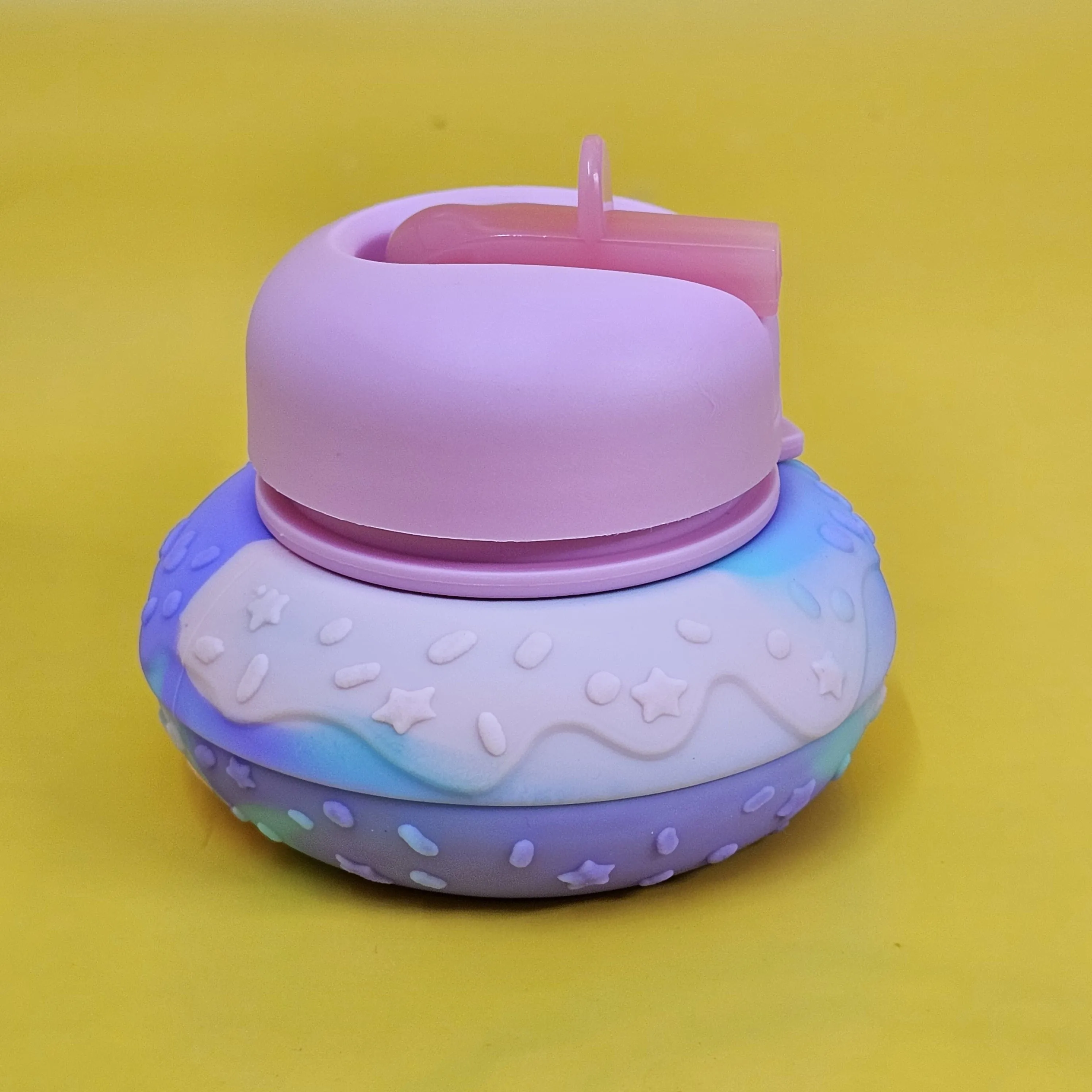 Silicone Sipper Bottle for Kids - Donut Shaped