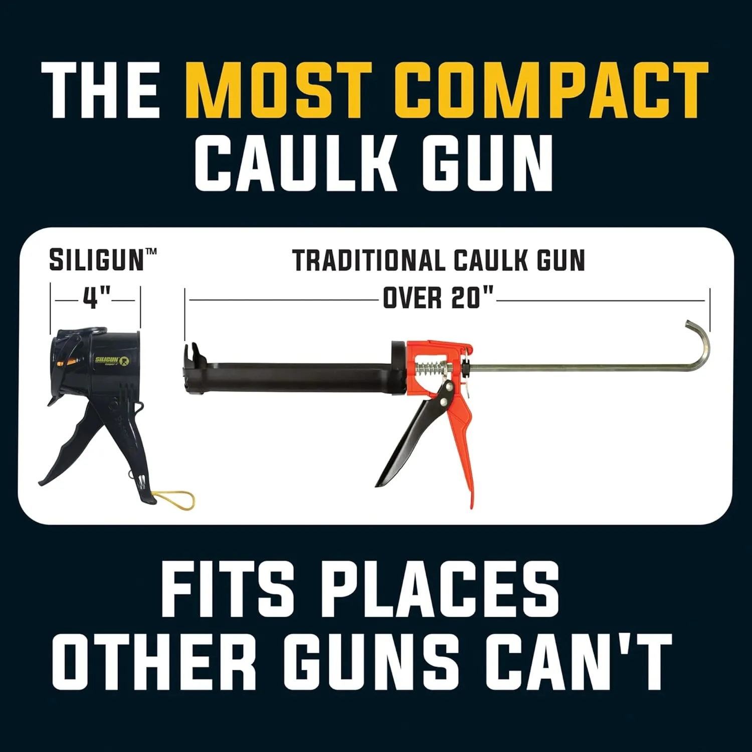 SILIGUN Caulking Gun - Anti Drip Extreme-Duty Caulking Gun - Patented New and Innovative Design - Lightweight ABS Frame - for The Smallest to The Largest Jobs