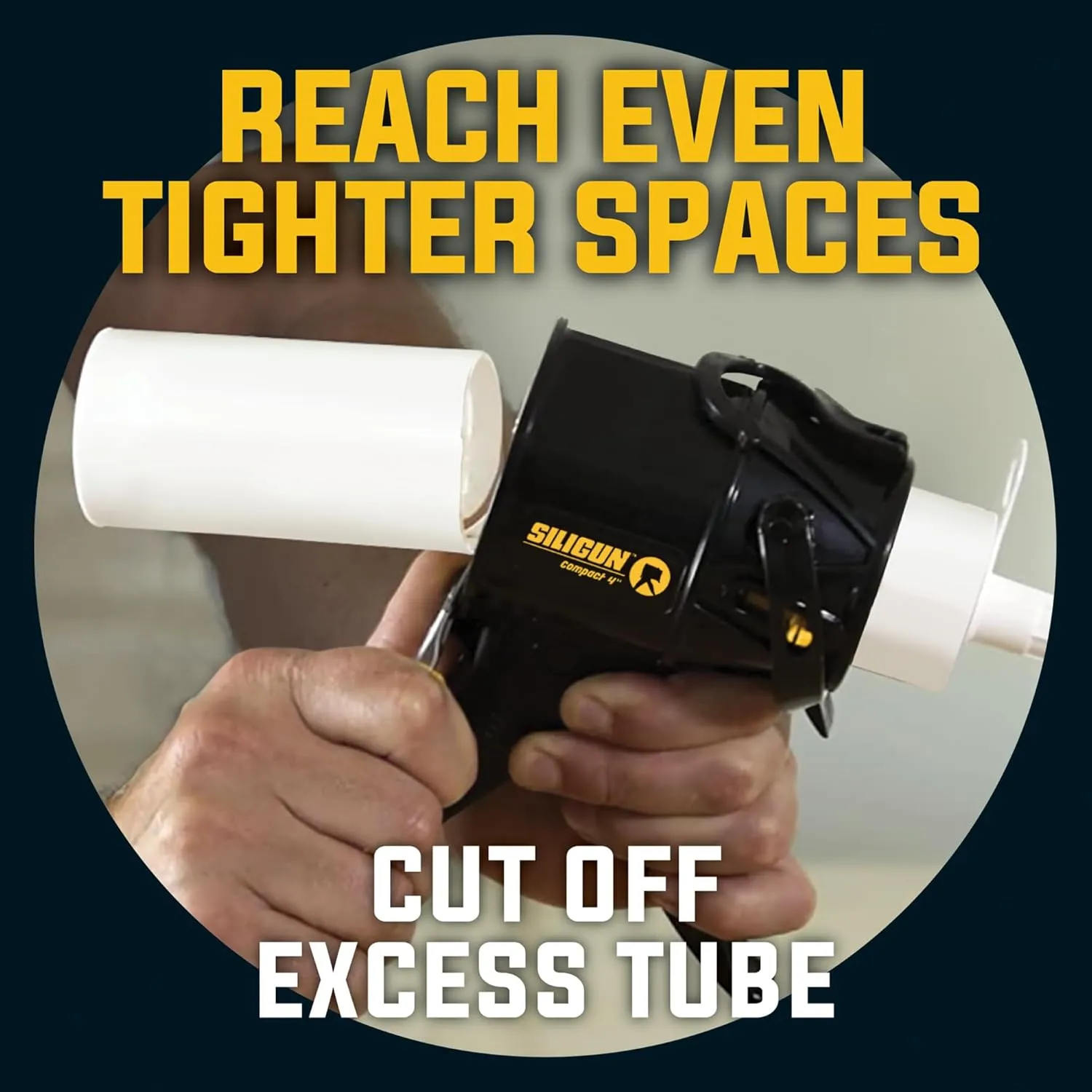 SILIGUN Caulking Gun - Anti Drip Extreme-Duty Caulking Gun - Patented New and Innovative Design - Lightweight ABS Frame - for The Smallest to The Largest Jobs