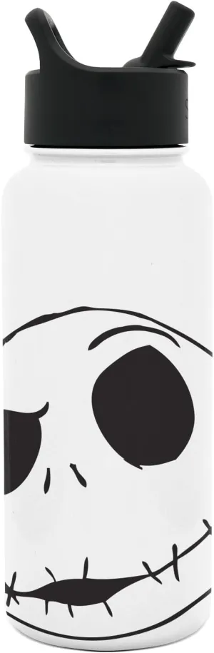 Simple Modern Disney Nightmare Before Christmas Water Bottle with Straw Lid Insulated Stainless Steel Metal Thermos | Gifts for Women Men Reusable Leak Proof Flask | Summit Collection | 32oz