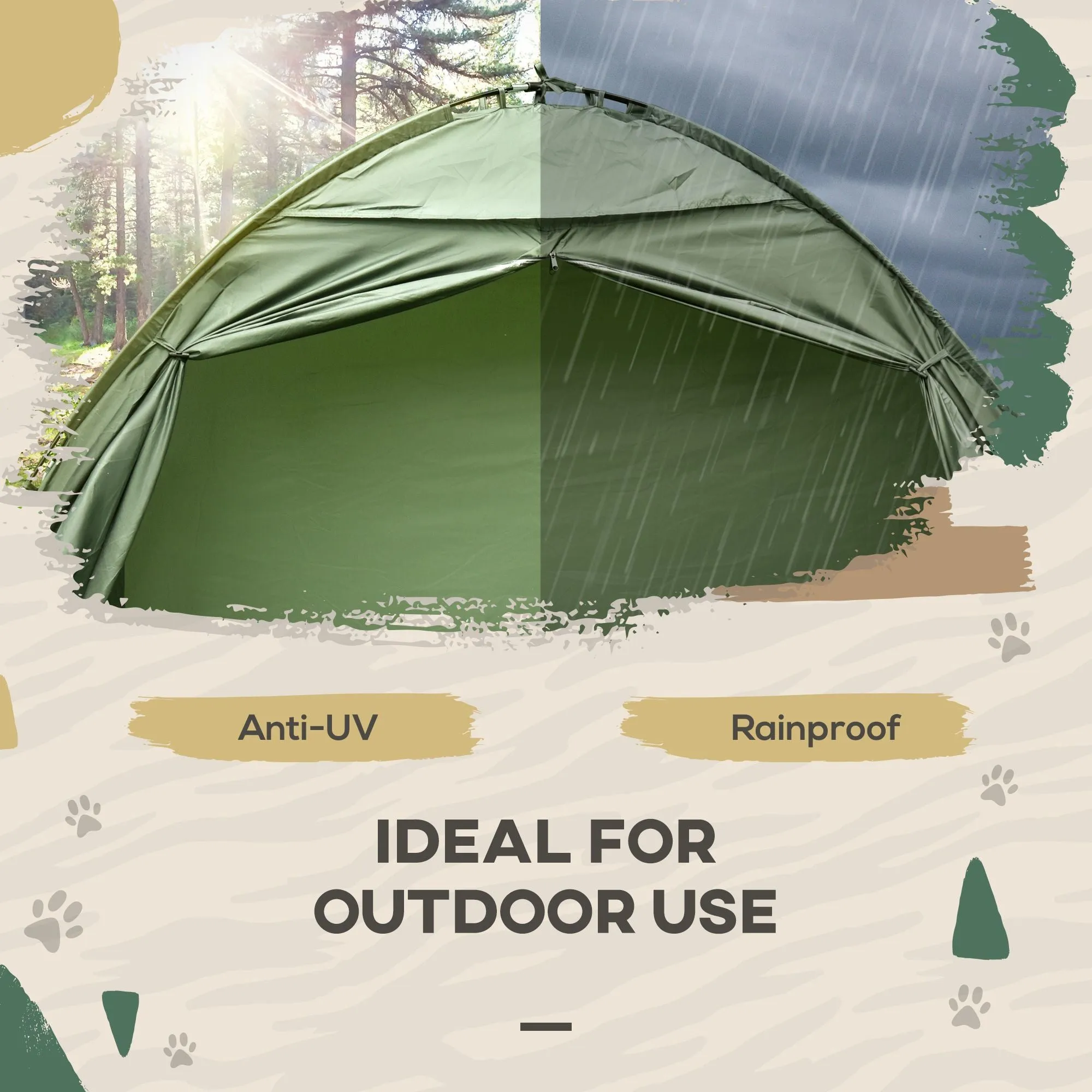 Single Bed Bag Folding Tent Outsunny Outdoor Door-to-door service Hiking, Person Covered with Off-Ground Camping Tent, Cot Camping for Carry Cot, Economical Combo,