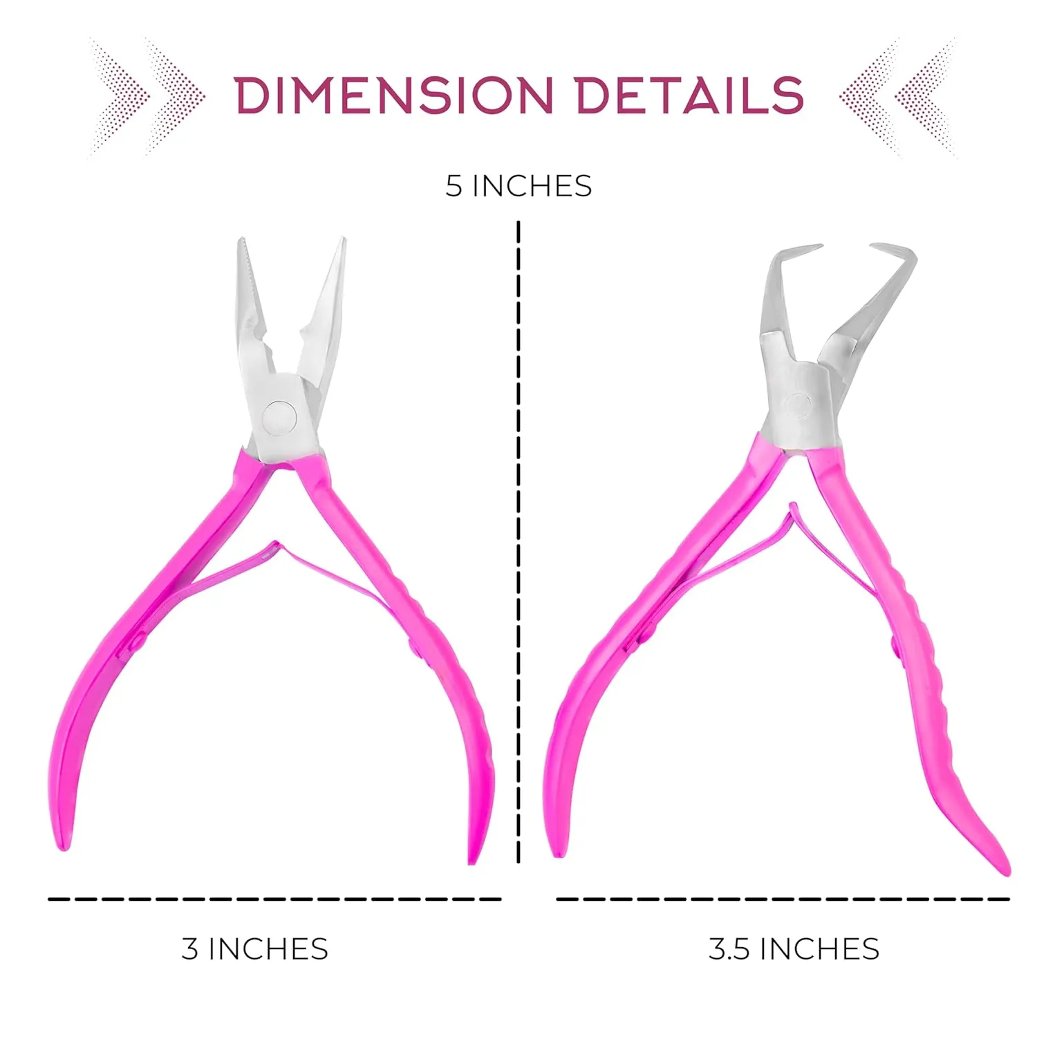 SIVOTE Professional Hair Extension Tools Kit Stainless Steel, Microlink & Itip Extensions Tool Kit, Pink