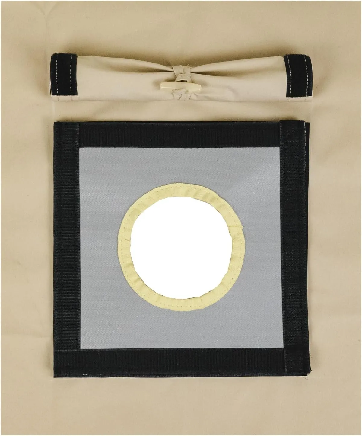 SJK45 Stove Jack Kit with Canvas Rain Flap, Dia. DIY/2.7"/3.9" Fire Resistant Hole, Hot Tent Stove Jack Kit for Tent, Bell Tent, Camping Tent (Dia. 3.9")