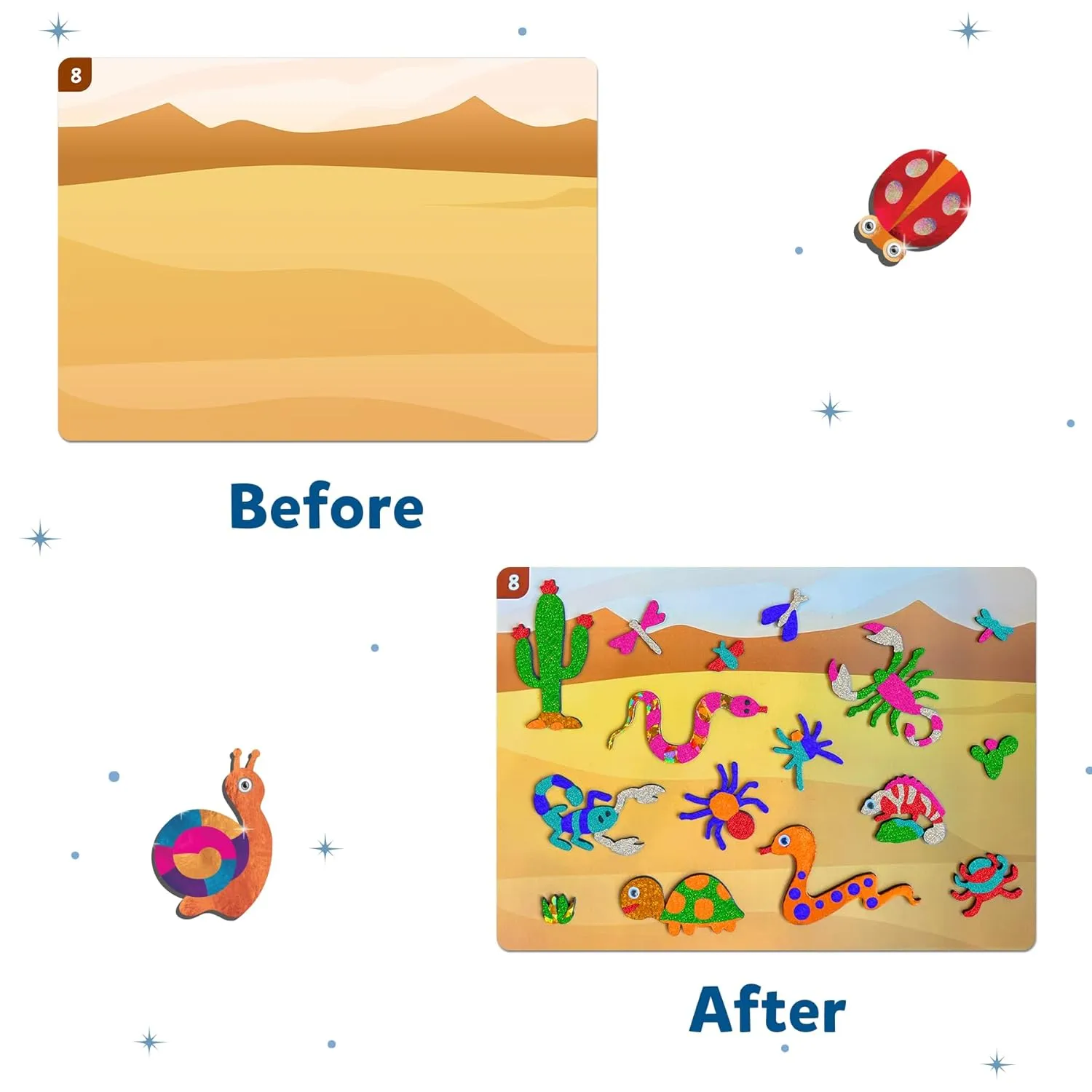 Skillmatics Art & Craft Activity - Foil Fun Bugs & Butterflies No Mess Art for Kids | Craft Kits & Supplies | DIY Creative Activity for Boys & Girls