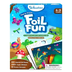 Skillmatics Art & Craft Activity - Foil Fun Bugs & Butterflies No Mess Art for Kids | Craft Kits & Supplies | DIY Creative Activity for Boys & Girls