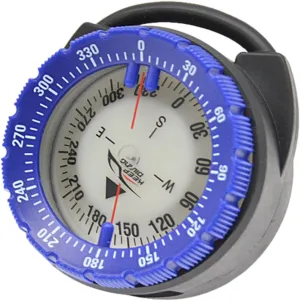 Small Compass - Magnetic Diving Compass, Compass Hose Mount | Small Pipe Clamp Diving Compass, 50m Magnetic Lightweight Glowing Compass with Side Window for Water Sports, Camping, Hiking, Kayak