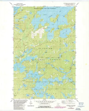 Snowbank Lake MN topo map, 1:24000 Scale, 7.5 X 7.5 Minute, Historical, 1981, Updated 1986, 27.23 x 21.53 in