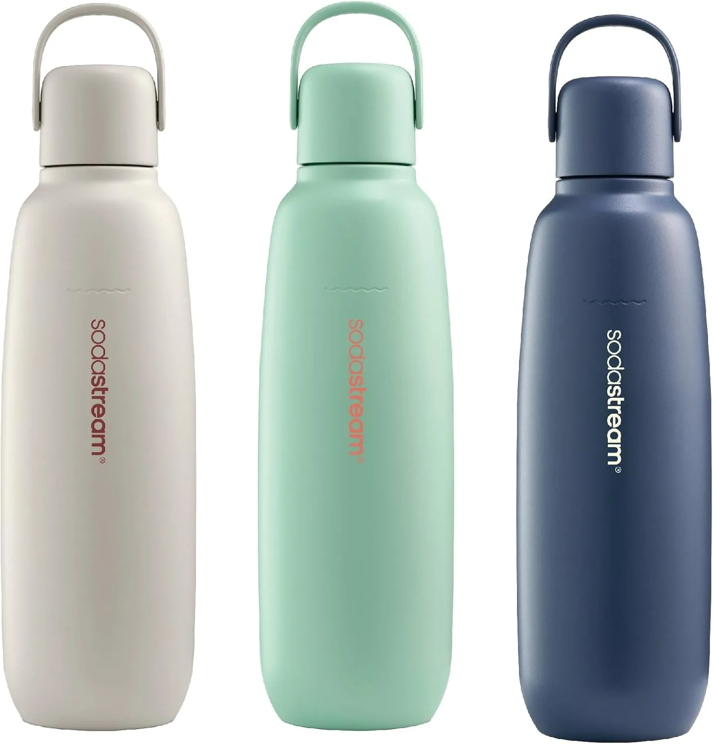 SodaStream 0.9 L Fizz&go Cool Metal Bottle Sand, Dishwasher Safe, Compatible with Duo, E-Duo, Terra and Much More, Keeps Warm and Cold for up to 12 Hours, BPA-Free, Pack of 1