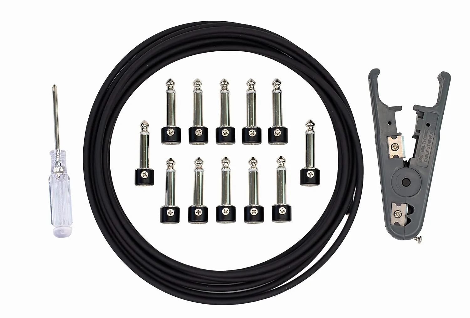 Solder-Free Solderless Guitar Pedal Patch Cable Kit 6 Pack for Custom Pedalboard