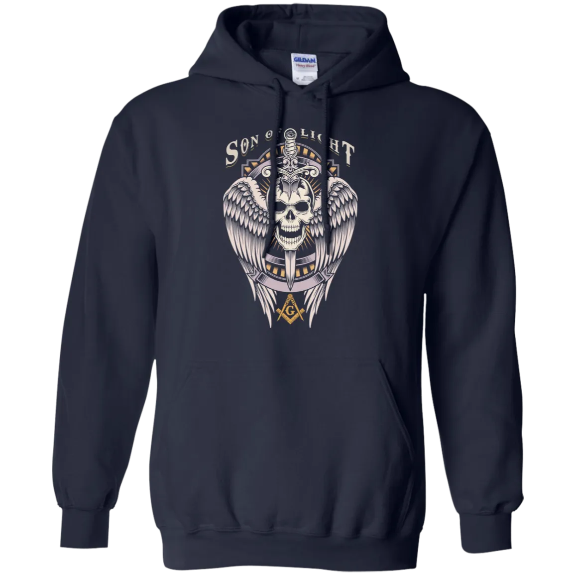 Son Of Light Winged Skull With Sword Freemason Freemason Square & Compass