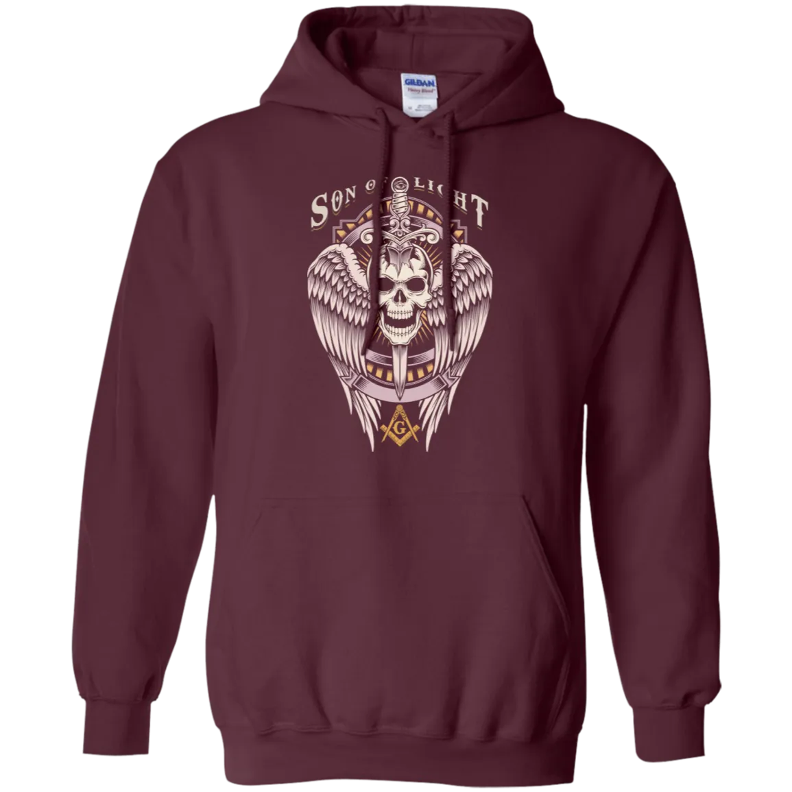Son Of Light Winged Skull With Sword Freemason Freemason Square & Compass