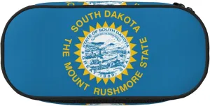 South Dakota Flag Print Simple rectangle Pen bag Storage case for Office supplies,cosmetics,toiletries