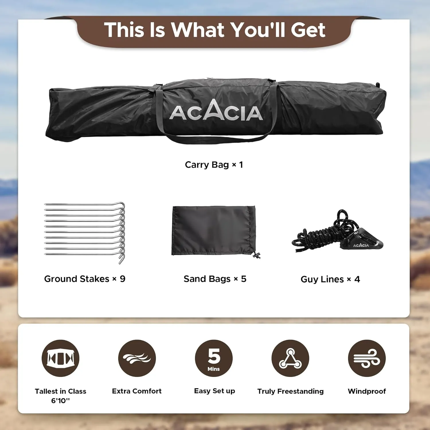 Space Acacia Lite Camping Tent | 2/3/4/8 Person Pop Up Tents for Camping | Lightweight & Durable Beach Tent | Level 7 Wind Resistance, UPF 50  | Quick Setup for Camping & Backyard