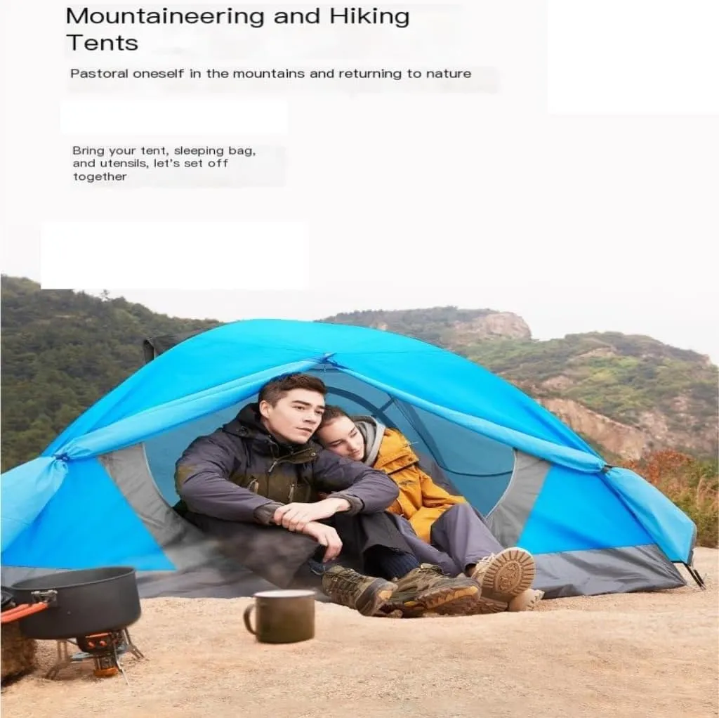 Spacious and Lightweight Outdoor Camping Tent Double Layer Portable Windproof and Rainproof Breathable Tent Mountaineering Tent Outdoor Tent
