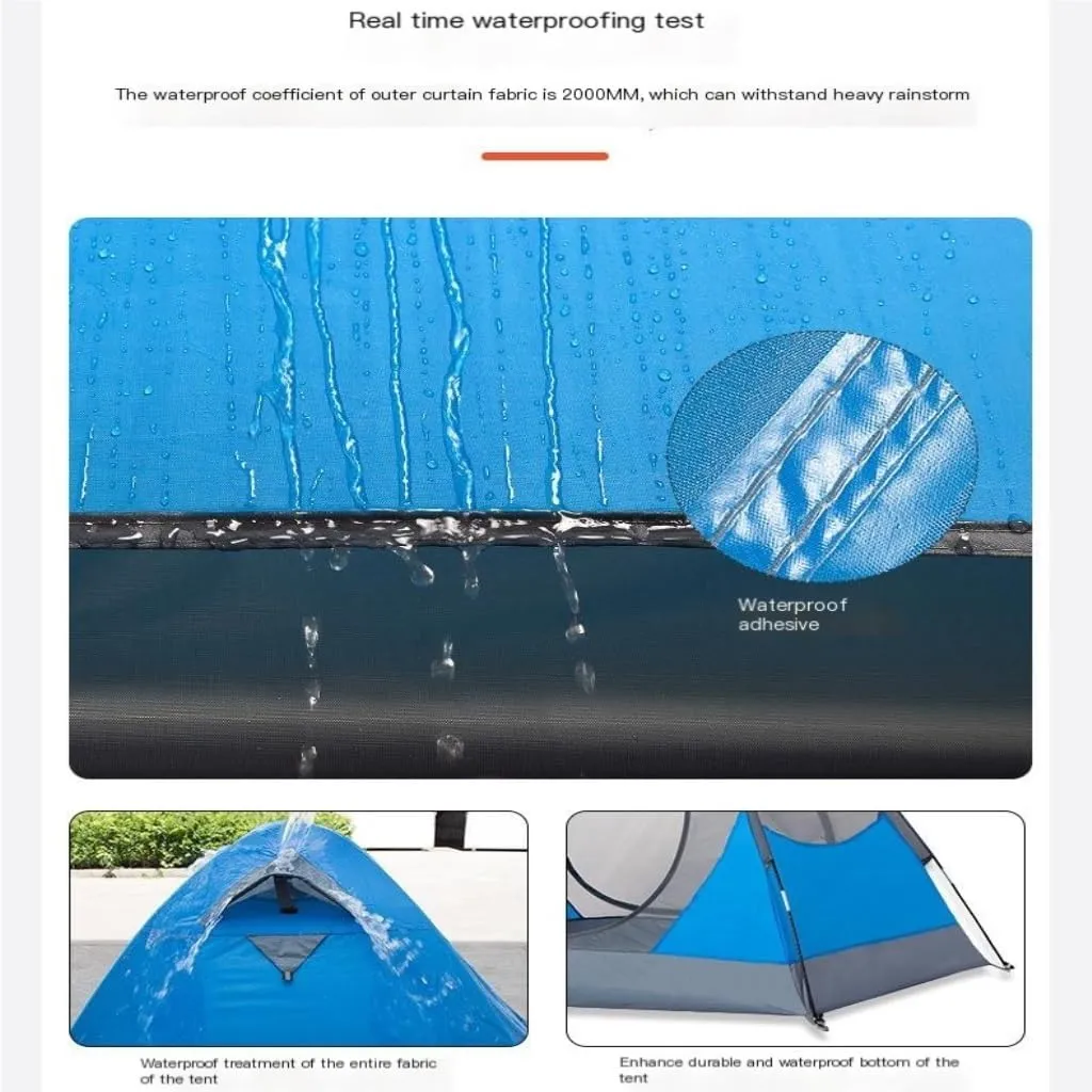 Spacious and Lightweight Outdoor Camping Tent Double Layer Portable Windproof and Rainproof Breathable Tent Mountaineering Tent Outdoor Tent