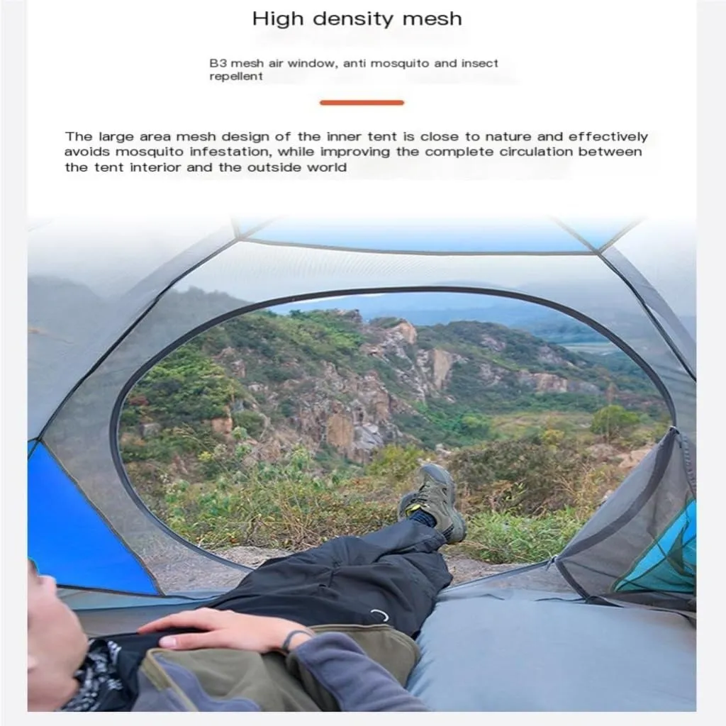 Spacious and Lightweight Outdoor Camping Tent Double Layer Portable Windproof and Rainproof Breathable Tent Mountaineering Tent Outdoor Tent