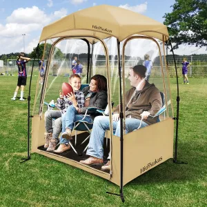 Sports Tent, Instant Weather Proof Pod, Pop Up Bubble Clear View Tent, Sports Pod with Extra Top Cover for Soccer, Football, Softball Games, and Other Outdoor Events, Baobrava, MioTsukus