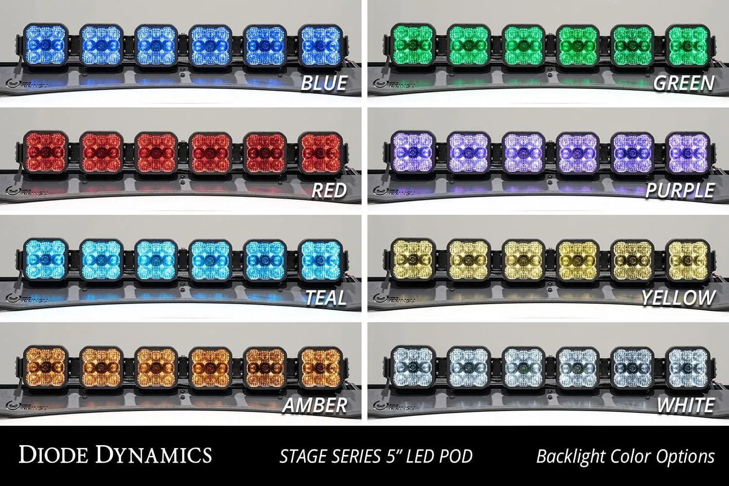 SS5 7-Pod CrossLink Lightbar Kit compatible with Prinsu/Sherpa Roof Racks, Bracket Only