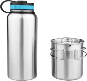 Stainless Steel Bottle Single Wall Bottle Interior Cap Mess Kit Bottle for