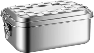 Stainless Steel Lunch Container, Stainless Steel | Metal Airtight Metal Lunch Container with Lids for Travel and Work