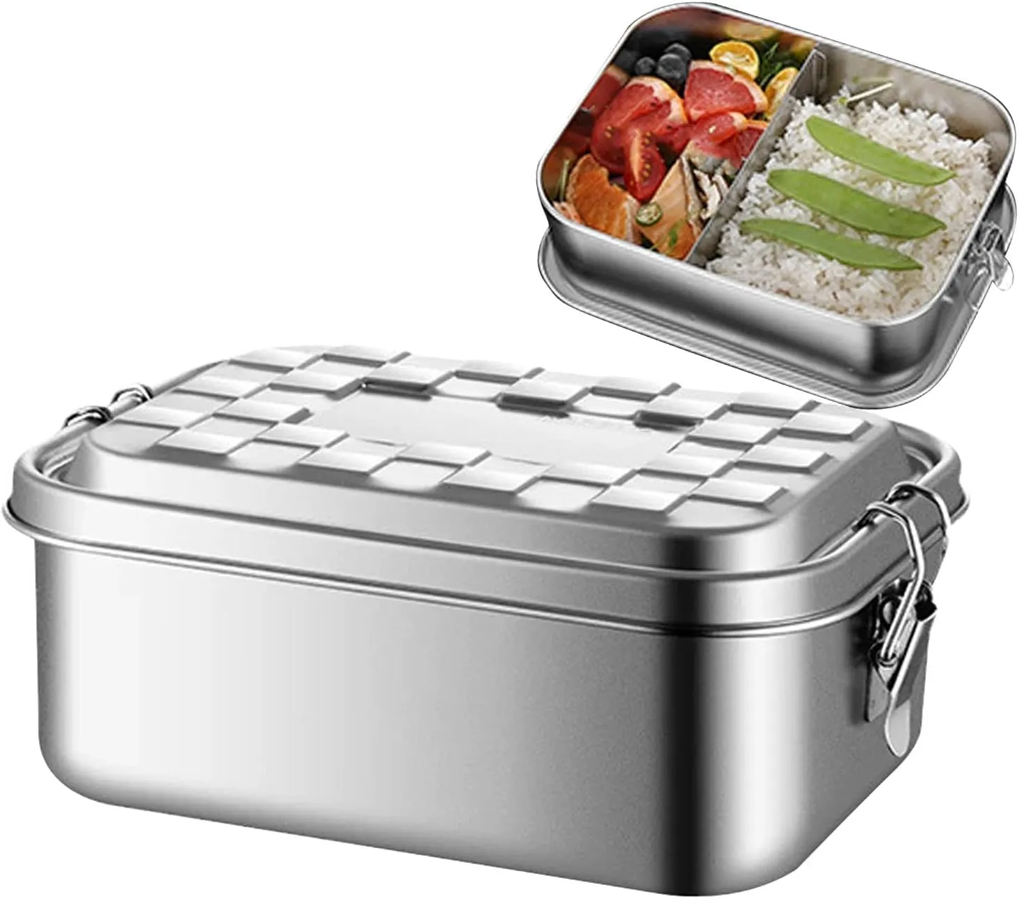 Stainless Steel Lunch Container, Stainless Steel | Metal Airtight Metal Lunch Container with Lids for Travel and Work
