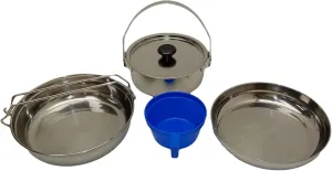 Stainless Steel Mess Kit Camping Cookware Set. Fry Pan, Pot, Plate/Bowl, Cup. Nest Stack 14 Ounces Total. Campfire Cooking. JL Missouri Parts & Misc.